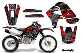 Dirt Bike Graphics Kit Decal Sticker Wrap For Honda XR650R 2000-2010 TOXIC RED BLACK