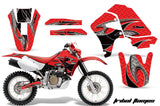 Dirt Bike Graphics Kit Decal Sticker Wrap For Honda XR650R 2000-2010 TRIBAL BLACK RED