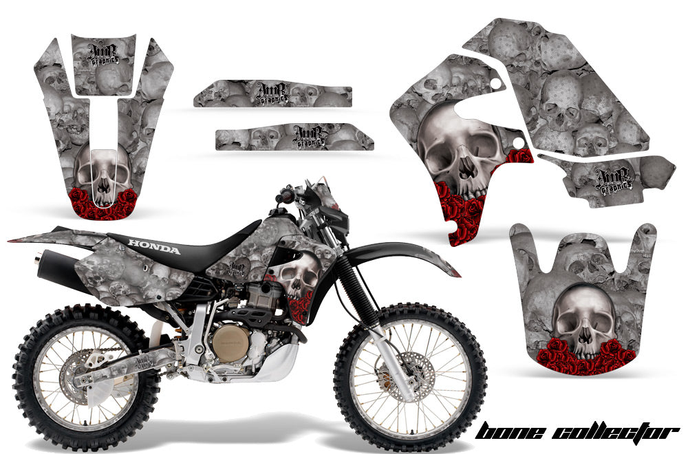 Graphics Kit Decal Sticker Wrap + # Plates For Honda XR650R 2000-2010 BONES SILVER-atv motorcycle utv parts accessories gear helmets jackets gloves pantsAll Terrain Depot