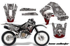 Graphics Kit Decal Sticker Wrap + # Plates For Honda XR650R 2000-2010 BONES SILVER-atv motorcycle utv parts accessories gear helmets jackets gloves pantsAll Terrain Depot