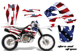 Graphics Kit Decal Sticker Wrap + # Plates For Honda XR650R 2000-2010 USA FLAG-atv motorcycle utv parts accessories gear helmets jackets gloves pantsAll Terrain Depot