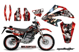 Dirt Bike Graphics Kit Decal Sticker Wrap For Honda XR250SM 2003-2005 HATTER RED SILVER-atv motorcycle utv parts accessories gear helmets jackets gloves pantsAll Terrain Depot