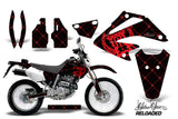 Dirt Bike Graphics Kit Decal Sticker Wrap For Honda XR250SM 2003-2005 RELOADED RED BLACK