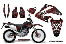 Dirt Bike Graphics Kit Decal Sticker Wrap For Honda XR250SM 2003-2005 WIDOW RED BLACK-atv motorcycle utv parts accessories gear helmets jackets gloves pantsAll Terrain Depot