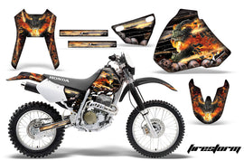 Dirt Bike Graphics Kit Decal Sticker Wrap For Honda XR400R 1996-2004 FIRESTORM BLACK-atv motorcycle utv parts accessories gear helmets jackets gloves pantsAll Terrain Depot