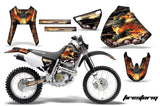 Dirt Bike Graphics Kit Decal Sticker Wrap For Honda XR400R 1996-2004 FIRESTORM BLACK
