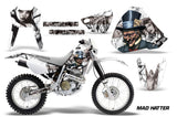 Dirt Bike Graphics Kit Decal Sticker Wrap For Honda XR400R 1996-2004 HATTER SILVER WHITE