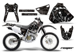 Dirt Bike Graphics Kit Decal Sticker Wrap For Honda XR400R 1996-2004 REAPER BLACK