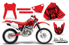 Load image into Gallery viewer, Dirt Bike Graphics Kit Decal Sticker Wrap For Honda XR400R 1996-2004 RELOADED BLACK RED-atv motorcycle utv parts accessories gear helmets jackets gloves pantsAll Terrain Depot