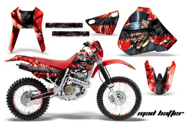Graphics Kit Decal Sticker Wrap + # Plates For Honda XR400R 1996-2004 HATTER BLACK RED-atv motorcycle utv parts accessories gear helmets jackets gloves pantsAll Terrain Depot