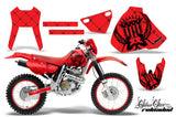 Graphics Kit Decal Sticker Wrap + # Plates For Honda XR400R 1996-2004 RELOADED BLACK RED