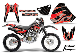 Graphics Kit Decal Sticker Wrap + # Plates For Honda XR400R 1996-2004 TRIBAL RED BLACK-atv motorcycle utv parts accessories gear helmets jackets gloves pantsAll Terrain Depot