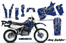 Dirt Bike Decal Graphic Kit MX Sticker Wrap For Honda XR650L 1993-2018 DOG FIGHT BLUE-atv motorcycle utv parts accessories gear helmets jackets gloves pantsAll Terrain Depot