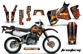 Dirt Bike Decal Graphic Kit MX Sticker Wrap For Honda XR650L 1993-2018 FIRESTORM BLACK-atv motorcycle utv parts accessories gear helmets jackets gloves pantsAll Terrain Depot
