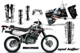 Dirt Bike Decal Graphic Kit MX Sticker Wrap For Honda XR650L 1993-2018 HATTER BLACK WHITE