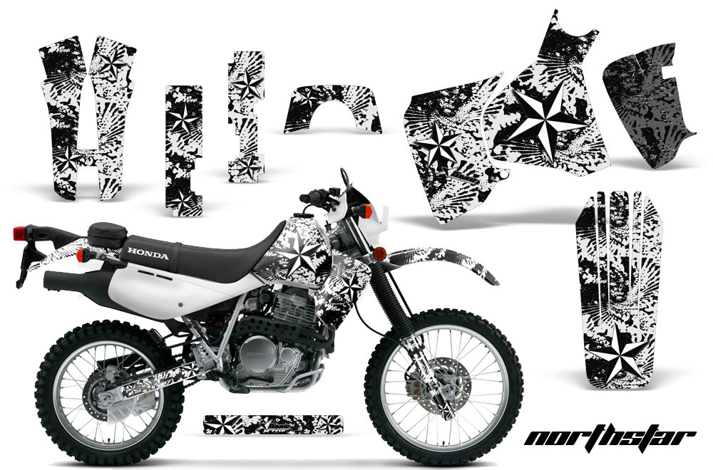 Dirt Bike Decal Graphic Kit MX Sticker Wrap For Honda XR650L 1993-2018 NORTHSTAR WHITE-atv motorcycle utv parts accessories gear helmets jackets gloves pantsAll Terrain Depot