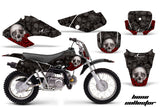 Dirt Bike Graphics Kit Decal Sticker Wrap For Honda XR70 2001-2003 BONES BLACK