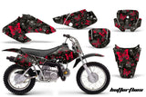 Dirt Bike Graphics Kit Decal Sticker Wrap For Honda XR70 2001-2003 BUTTERFLIES RED BLACK