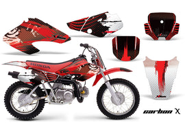 Dirt Bike Graphics Kit Decal Sticker Wrap For Honda XR70 2001-2003 CARBONX RED-atv motorcycle utv parts accessories gear helmets jackets gloves pantsAll Terrain Depot