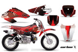 Dirt Bike Graphics Kit Decal Sticker Wrap For Honda XR70 2001-2003 CARBONX RED
