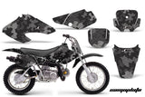 Dirt Bike Graphics Kit Decal Sticker Wrap For Honda XR70 2001-2003 CAMOPLATE BLACK