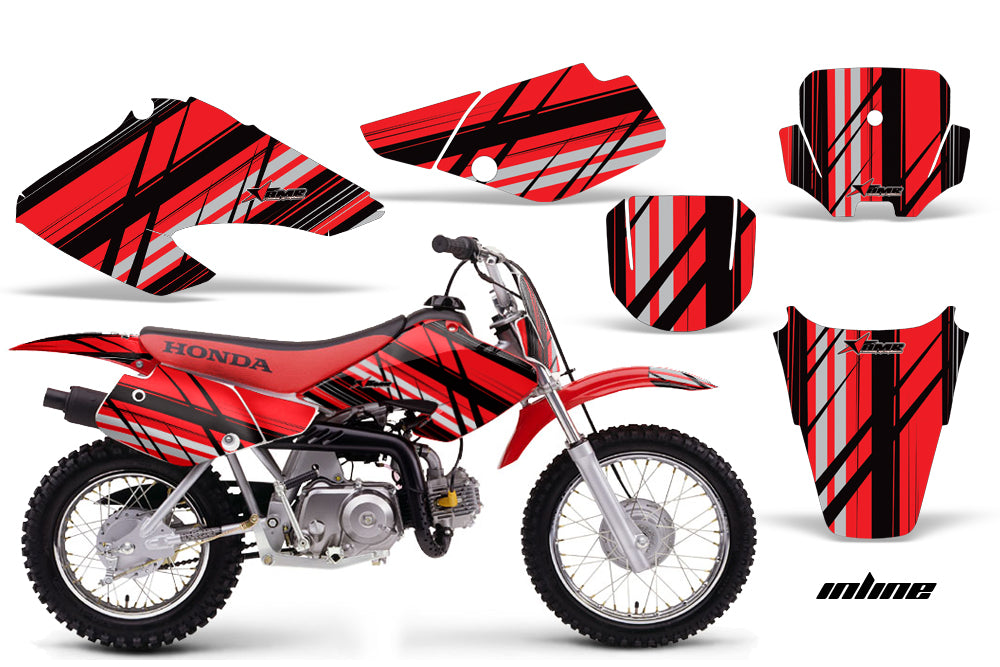 Dirt Bike Graphics Kit Decal Sticker Wrap For Honda XR70 2001-2003 INLINE RED BLACK-atv motorcycle utv parts accessories gear helmets jackets gloves pantsAll Terrain Depot