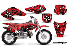 Dirt Bike Graphics Kit Decal Sticker Wrap For Honda XR70 2001-2003 NORTHSTAR RED-atv motorcycle utv parts accessories gear helmets jackets gloves pantsAll Terrain Depot