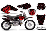 Dirt Bike Graphics Kit Decal Sticker Wrap For Honda XR70 2001-2003 RELOADED RED BLACK