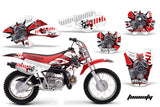 Dirt Bike Graphics Kit Decal Sticker Wrap For Honda XR70 2001-2003 TOXIC RED BLACK