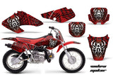Dirt Bike Graphics Kit Decal Sticker Wrap For Honda XR70 2001-2003 WIDOW BLACK RED