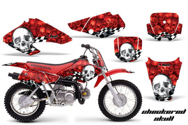 Dirt Bike Graphics Kit Decal Sticker Wrap For Honda XR70 2001-2003 CHECKERED WHITE RED-atv motorcycle utv parts accessories gear helmets jackets gloves pantsAll Terrain Depot