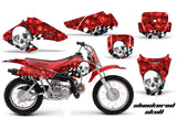 Dirt Bike Graphics Kit Decal Sticker Wrap For Honda XR70 2001-2003 CHECKERED WHITE RED