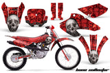 Dirt Bike Graphics Kit Decal Wrap For Honda XR80R XR100R 2001-2003 BONES RED