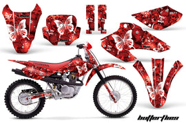 Dirt Bike Graphics Kit Decal Wrap For Honda XR80R XR100R 2001-2003 BUTTERFLIES WHITE RED-atv motorcycle utv parts accessories gear helmets jackets gloves pantsAll Terrain Depot