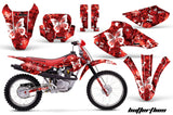 Dirt Bike Graphics Kit Decal Wrap For Honda XR80R XR100R 2001-2003 BUTTERFLIES WHITE RED