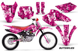 Dirt Bike Graphics Kit Decal Wrap For Honda XR80R XR100R 2001-2003 BUTTERFLIES WHITE PINK