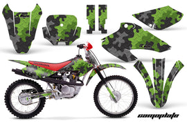 Dirt Bike Graphics Kit Decal Wrap For Honda XR80R XR100R 2001-2003 CAMOPLATE GREEN-atv motorcycle utv parts accessories gear helmets jackets gloves pantsAll Terrain Depot