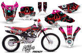 Dirt Bike Graphics Kit Decal Wrap For Honda XR80R XR100R 2001-2003 FRENZY RED