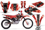 Dirt Bike Graphics Kit Decal Wrap For Honda XR80R XR100R 2001-2003 HATTER BLACK RED