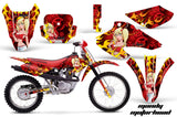 Dirt Bike Graphics Kit Decal Wrap For Honda XR80R XR100R 2001-2003 MOTO MANDY RED