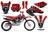 Dirt Bike Graphics Kit Decal Wrap For Honda XR80R XR100R 2001-2003 REAPER RED