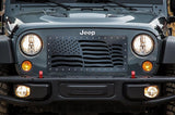 1 Piece Steel Grille for Jeep Wrangler 2007-2016 - AMERICAN FLAG WAVE
