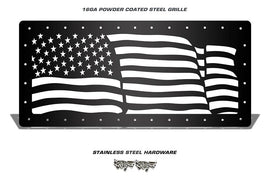 1 Piece Steel Grille for Jeep Wrangler 2007-2016 - AMERICAN FLAG WAVE-atv motorcycle utv parts accessories gear helmets jackets gloves pantsAll Terrain Depot