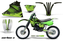 Load image into Gallery viewer, Dirt Bike Decal Graphic Kit Sticker Wrap For Kawasaki KX125 1983-1985 CARBONX GREEN-atv motorcycle utv parts accessories gear helmets jackets gloves pantsAll Terrain Depot