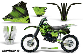 Graphics Kit Decal Sticker Wrap + # Plates For Kawasaki KX125 1983-1985 CARBONX GREEN-atv motorcycle utv parts accessories gear helmets jackets gloves pantsAll Terrain Depot