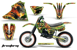 Graphics Kit Decal Sticker Wrap + # Plates For Kawasaki KX125 1983-1985 FIRESTORM GREEN-atv motorcycle utv parts accessories gear helmets jackets gloves pantsAll Terrain Depot
