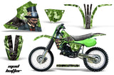 Dirt Bike Decal Graphic Kit Sticker Wrap For Kawasaki KX125 1983-1985 HATTER BLACK GREEN