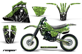 Graphics Kit Decal Sticker Wrap + # Plates For Kawasaki KX125 1983-1985 REAPER GREEN-atv motorcycle utv parts accessories gear helmets jackets gloves pantsAll Terrain Depot
