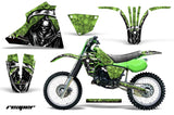 Dirt Bike Decal Graphic Kit Sticker Wrap For Kawasaki KX125 1983-1985 REAPER GREEN