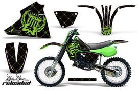 Dirt Bike Decal Graphic Kit Sticker Wrap For Kawasaki KX125 1983-1985 RELOADED GREEN BLACK-atv motorcycle utv parts accessories gear helmets jackets gloves pantsAll Terrain Depot